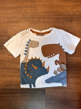 Jarvis Archer Boys Dinosaur T-Shirt 18 Months Cotton Textured T-Rex Jurassic